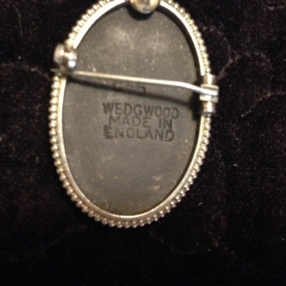 Wedgwood Jewelry Vintage Wedgwood Black Jasperware Silver Brooch